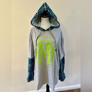 Disney Haunted Mansion Plaid Hooded Shirt